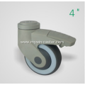 4 Inch Hollow Rivet Swivel TPR PP Material With Bracket Medical Caster